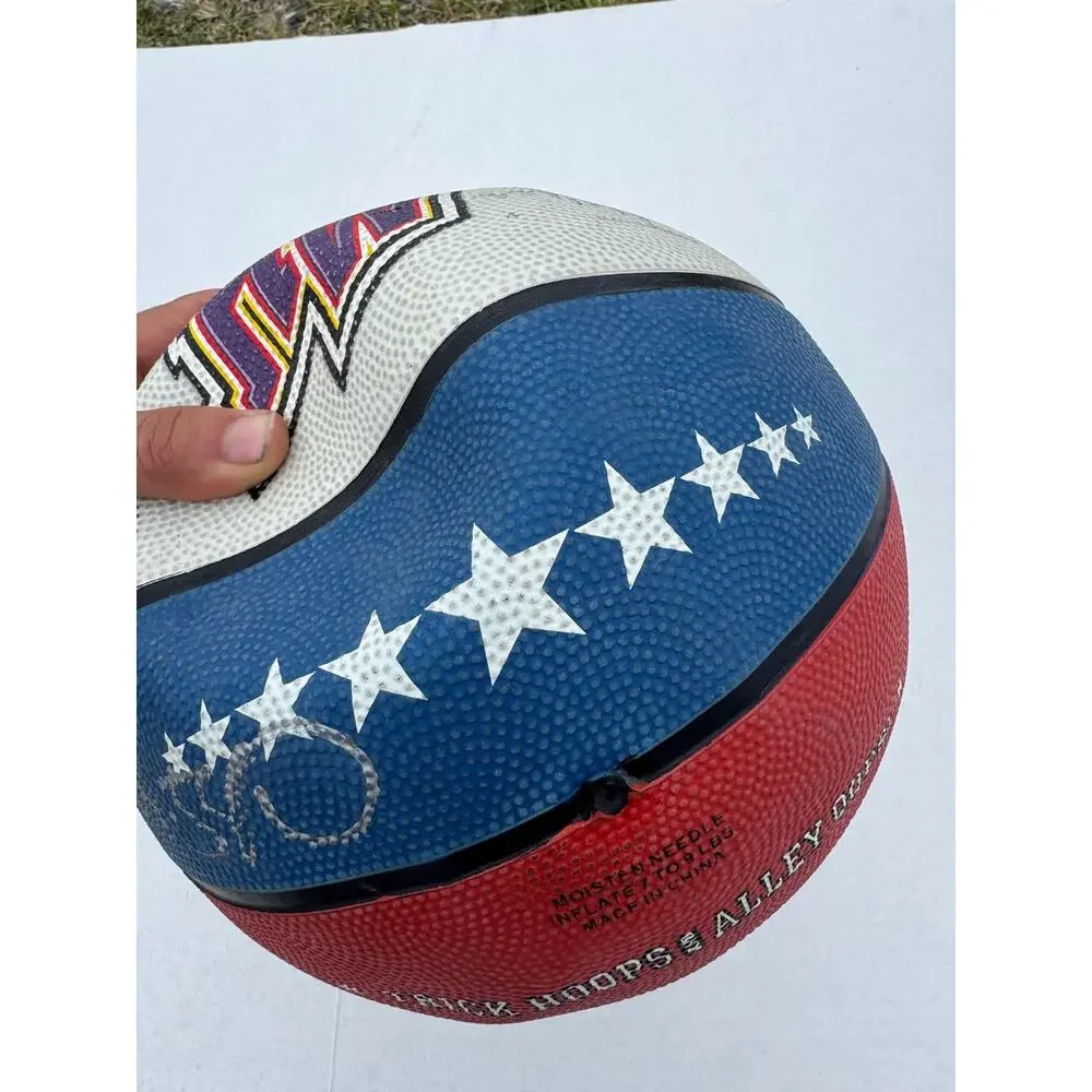 Harlem Wizards signed autographed multiple signatures basketball 10